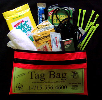 The Hunting Tag Bag. The most innovative hunting back tag license holder  available.